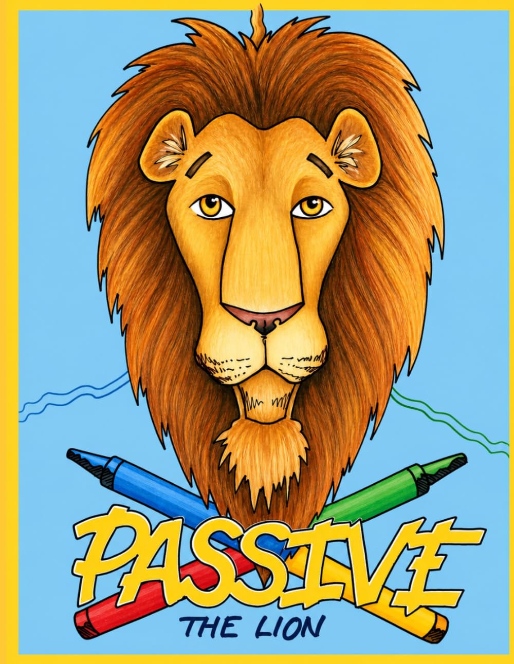 Passive the Lion coloring book cover