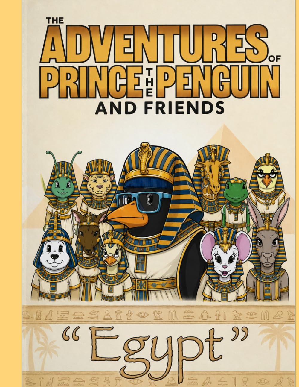 Prince the Penguin and Friends Egypt coloring book cover
